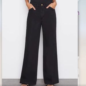 Frame Le Palazzo Baggy Wide Leg Black Pant, size 27🖤